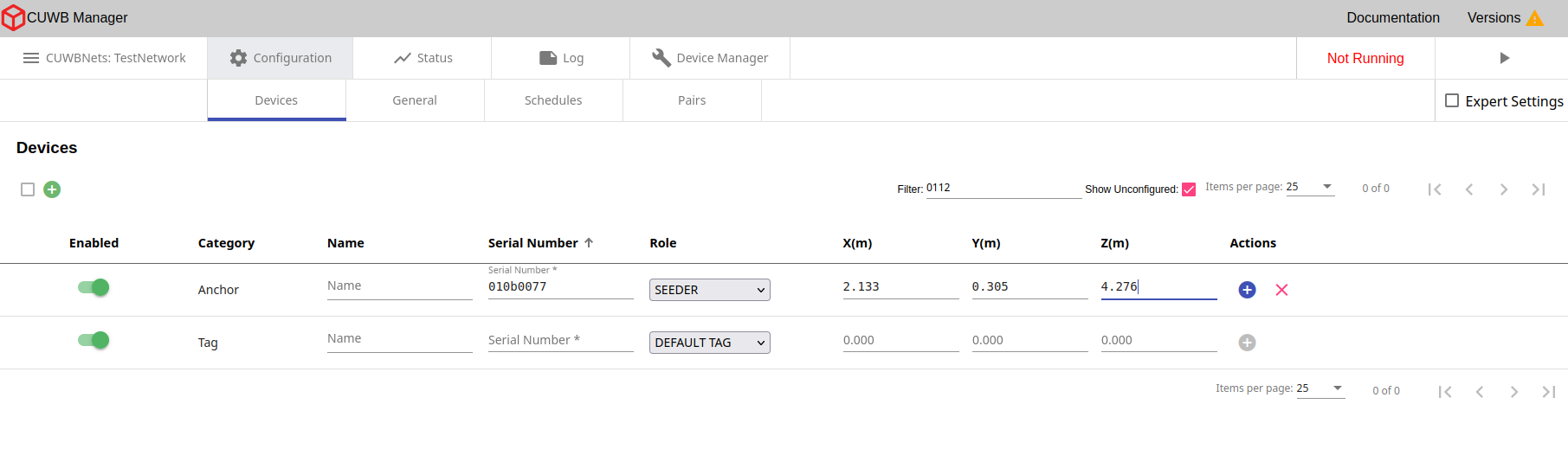 Adding Anchors with Manual Entry