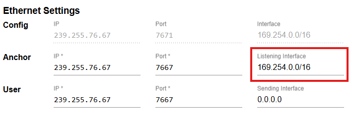 CUWB Manager Ethernet Settings Highlight
