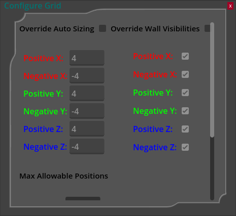 CUWB Viewer Configuration Grid