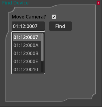 CUWB Viewer Find Device