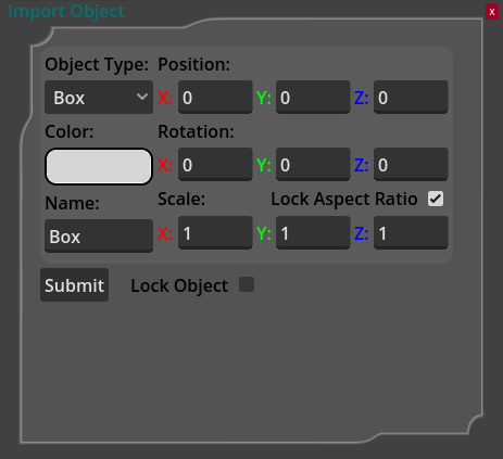 CUWB Viewer Import Object