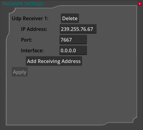 CUWB Viewer Network Settings