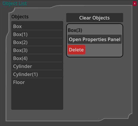 CUWB Viewer Object List