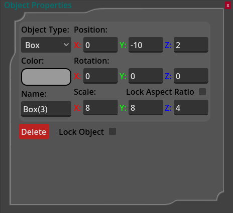 CUWB Viewer Object Properties