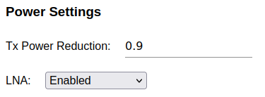 Power Settings