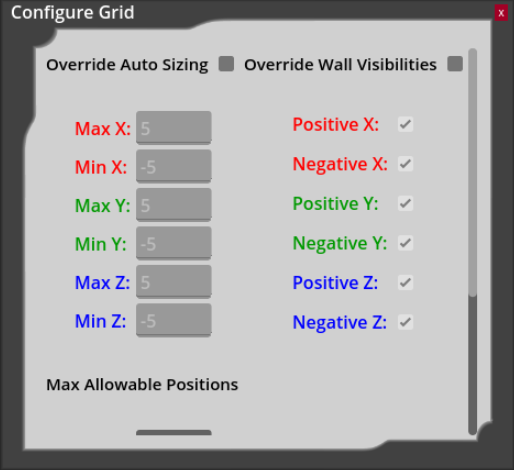 CUWB Viewer Configuration Grid