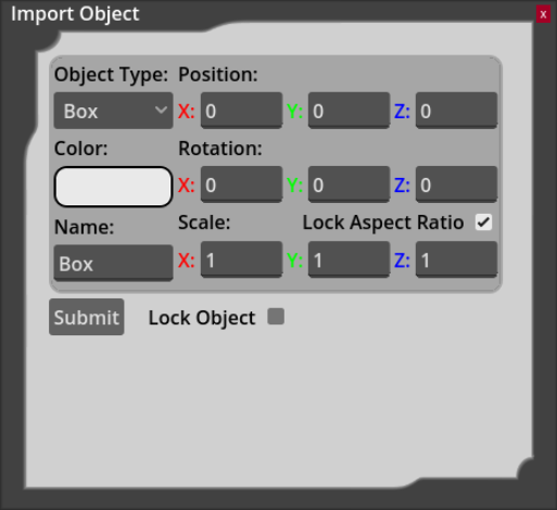 CUWB Viewer Import Object